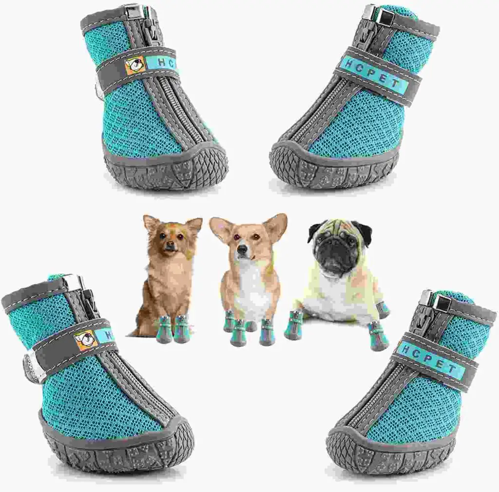 JZXOIVA Dog Booties Breathable Dog Walking Shoes
