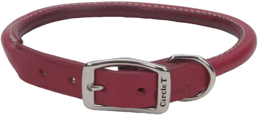 Coastal - Circle T - Oak Tanned Leather Round Dog Collar